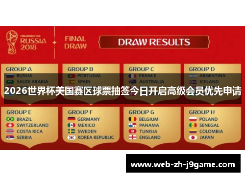 2026世界杯美国赛区球票抽签今日开启高级会员优先申请